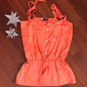 Intermix orange silk cami